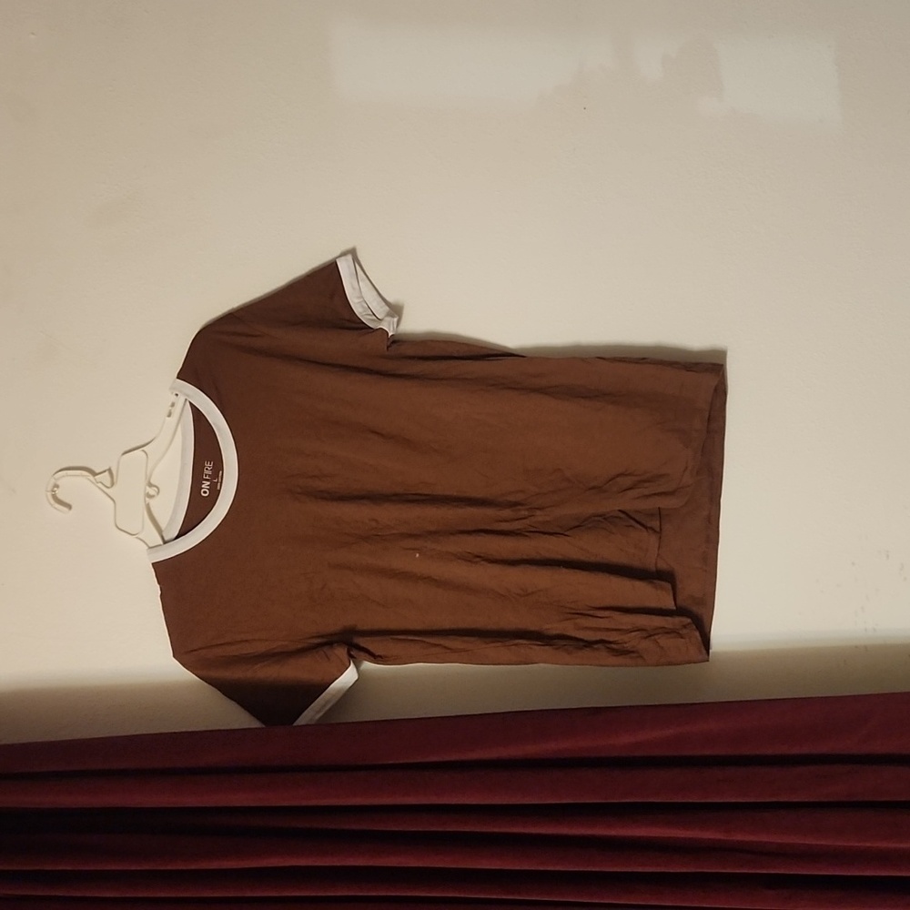 On Fire Brown Plain Shirt